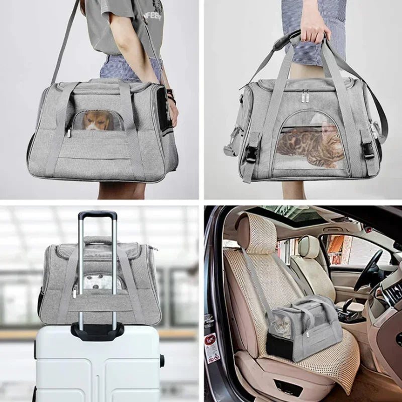 Dog Carrier Bag With Thick Cotton Cushion