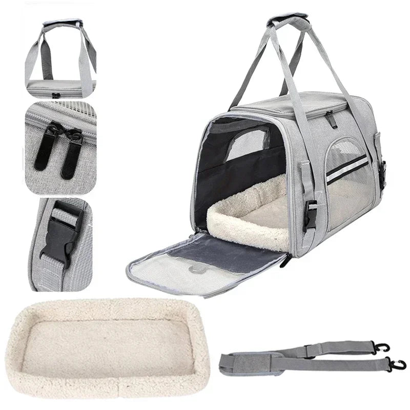 Dog Carrier Bag With Thick Cotton Cushion