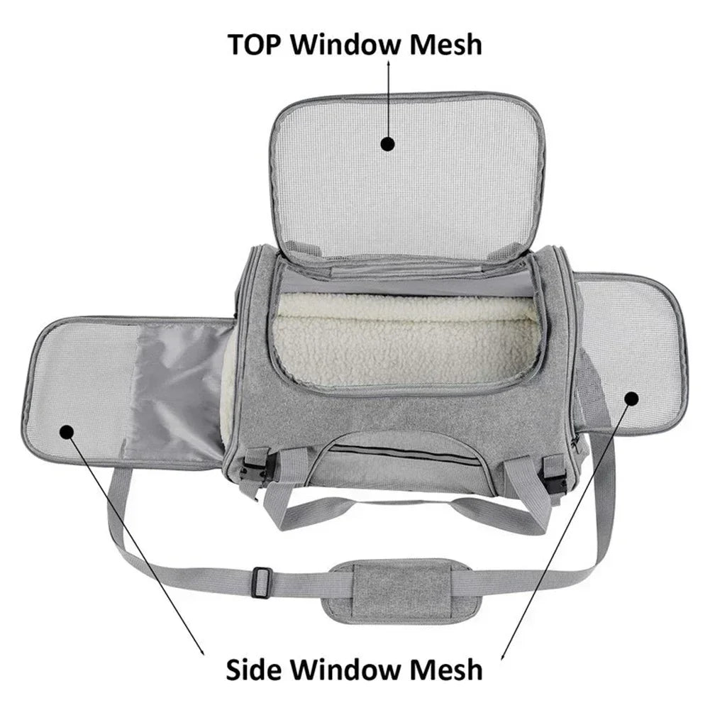 Dog Carrier Bag With Thick Cotton Cushion