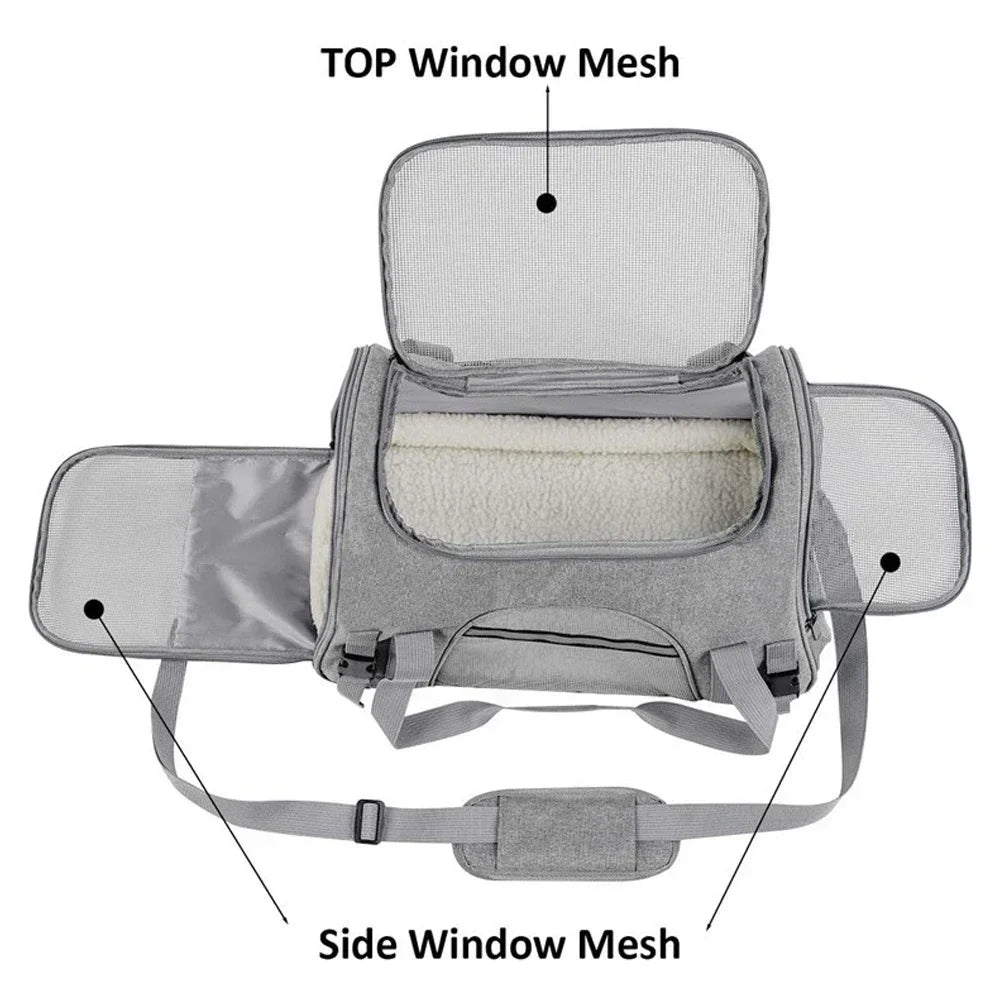 Dog Carrier Bag With Thick Cotton Cushion