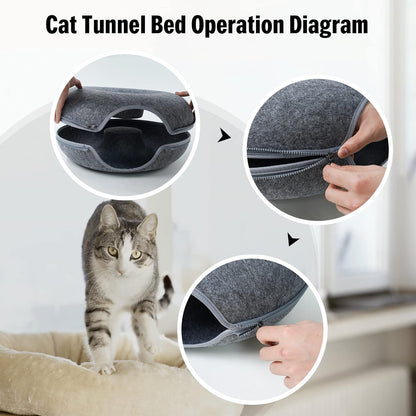 Cat Donut Tunnel Bed - Peppeuk Ltd