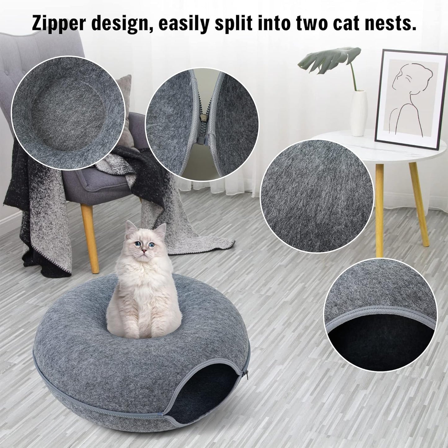 Cat Donut Tunnel Bed - Peppeuk Ltd