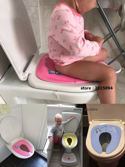 Baby Travel Folding Potty Seat toddler portable Toilet Training seat children urinal cushion children pot chair pad /mat