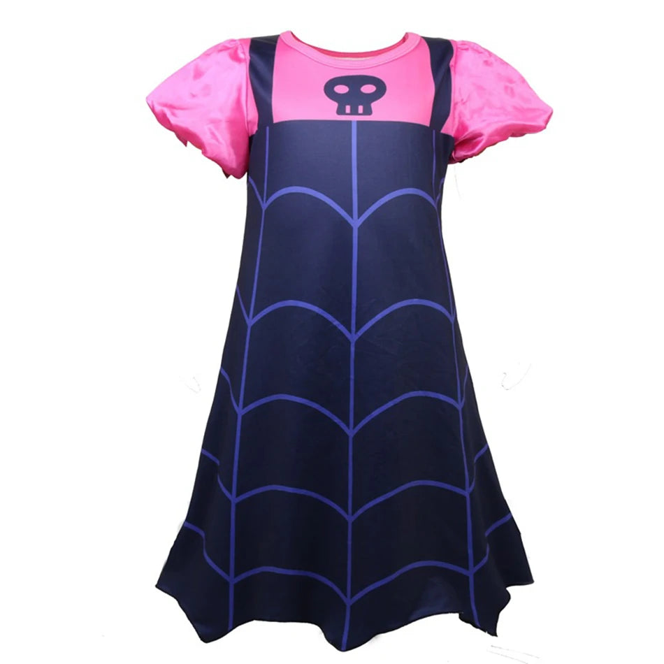 Halloween Vampire Disguise Clothing Child Disney Junior Vampirina Dress with Wings Gloves Girls All Saints' Day Kids Costume