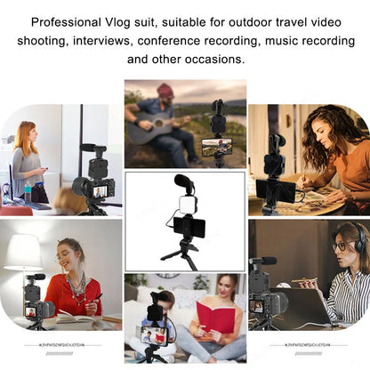 5 in 1 Vlogging Kit with Light Microphone
Tripod - Peppeuk Ltd