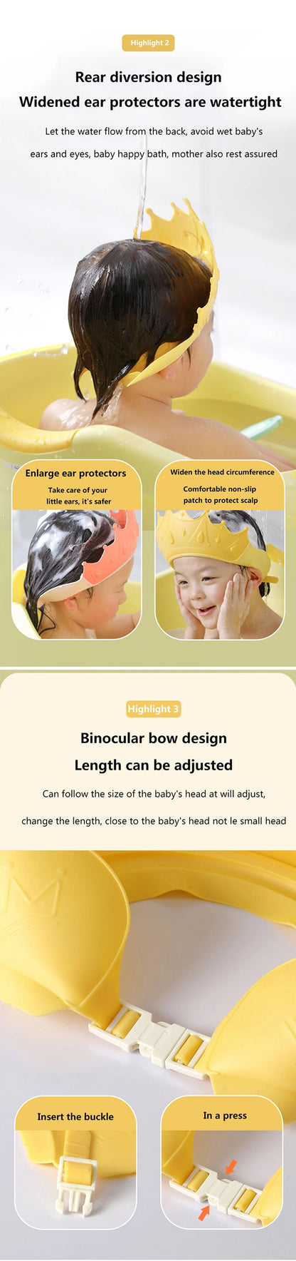 Baby and Children Shampoo Cap and Ear Protector