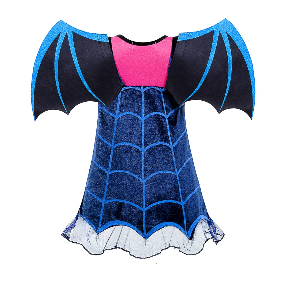 Halloween Vampire Disguise Clothing Child Disney Junior Vampirina Dress with Wings Gloves Girls All Saints' Day Kids Costume