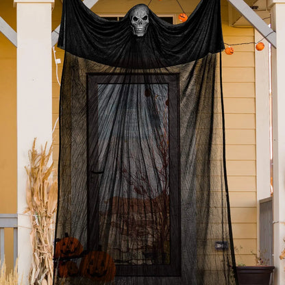 Halloween Hanging Skull Ghost Haunted House Decoration With LED Sound