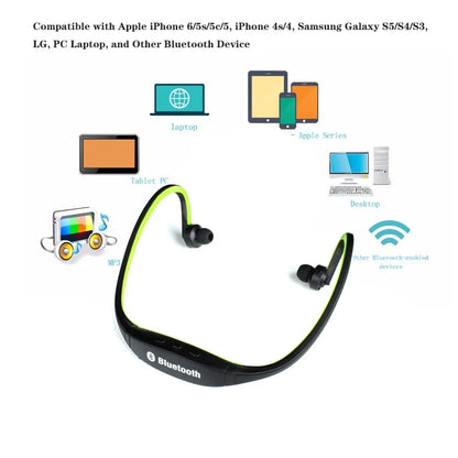 S9 Wireless Headphones Bluetooth Sport Music Stereo Earphones Microphone+Micro SD Card Slot