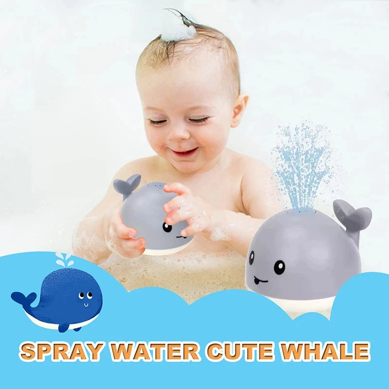 Baby Light Up Bath Toys Whale Automatic Sprinkler Bathtub Toys kids Infant Swim Pool Bathroom Toys Gifts With Music LED Light