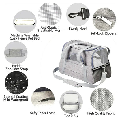 Dog Carrier Bag With Thick Cotton Cushion