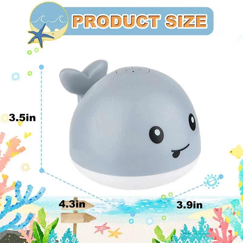 Baby Light Up Bath Toys Whale Automatic Sprinkler Bathtub Toys kids Infant Swim Pool Bathroom Toys Gifts With Music LED Light