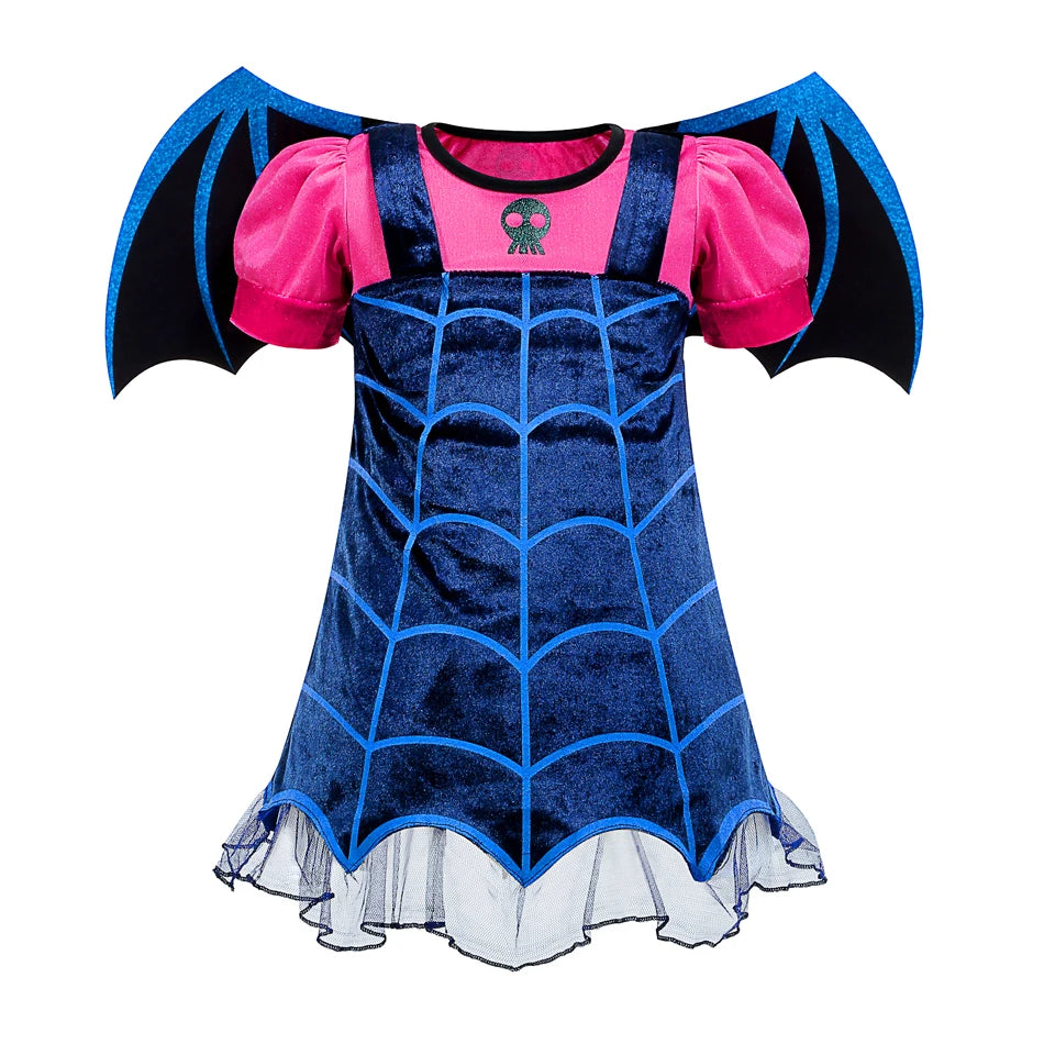 Halloween Vampire Disguise Clothing Child Disney Junior Vampirina Dress with Wings Gloves Girls All Saints' Day Kids Costume