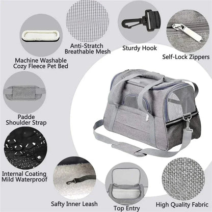 Dog Carrier Bag With Thick Cotton Cushion