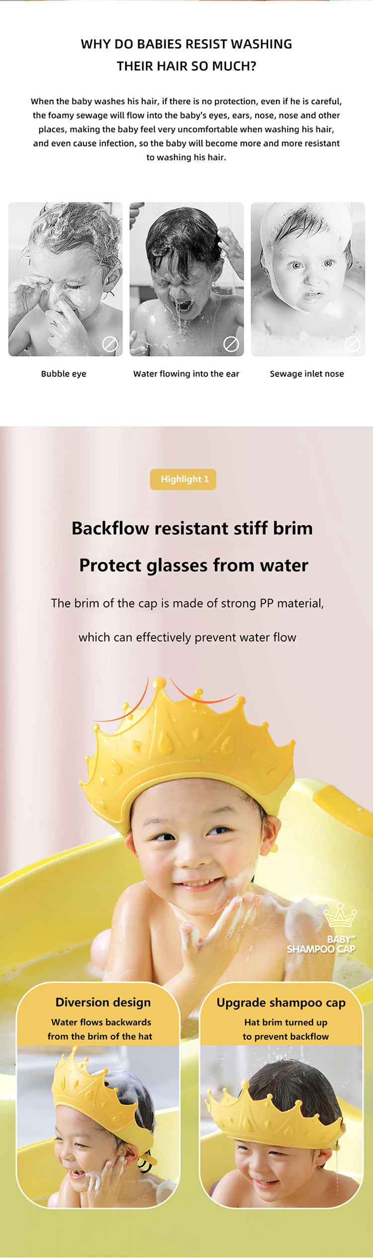 Baby and Children Shampoo Cap and Ear Protector